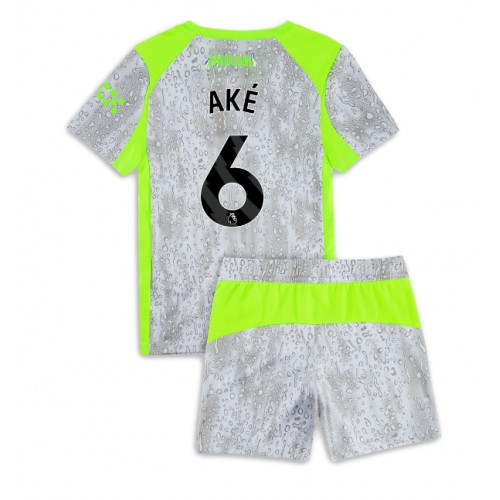Camiseta Manchester City Nathan Ake #6 Tercera Equipación para niños 2025-26 manga corta (+ pantalones cortos)